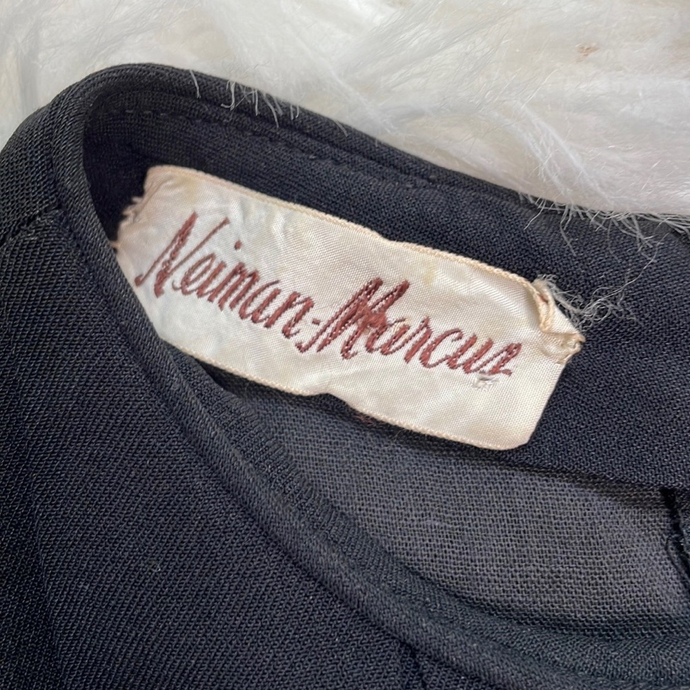 Vintage Neiman Marcus Black Pleated Dress - Picture 14 of 14